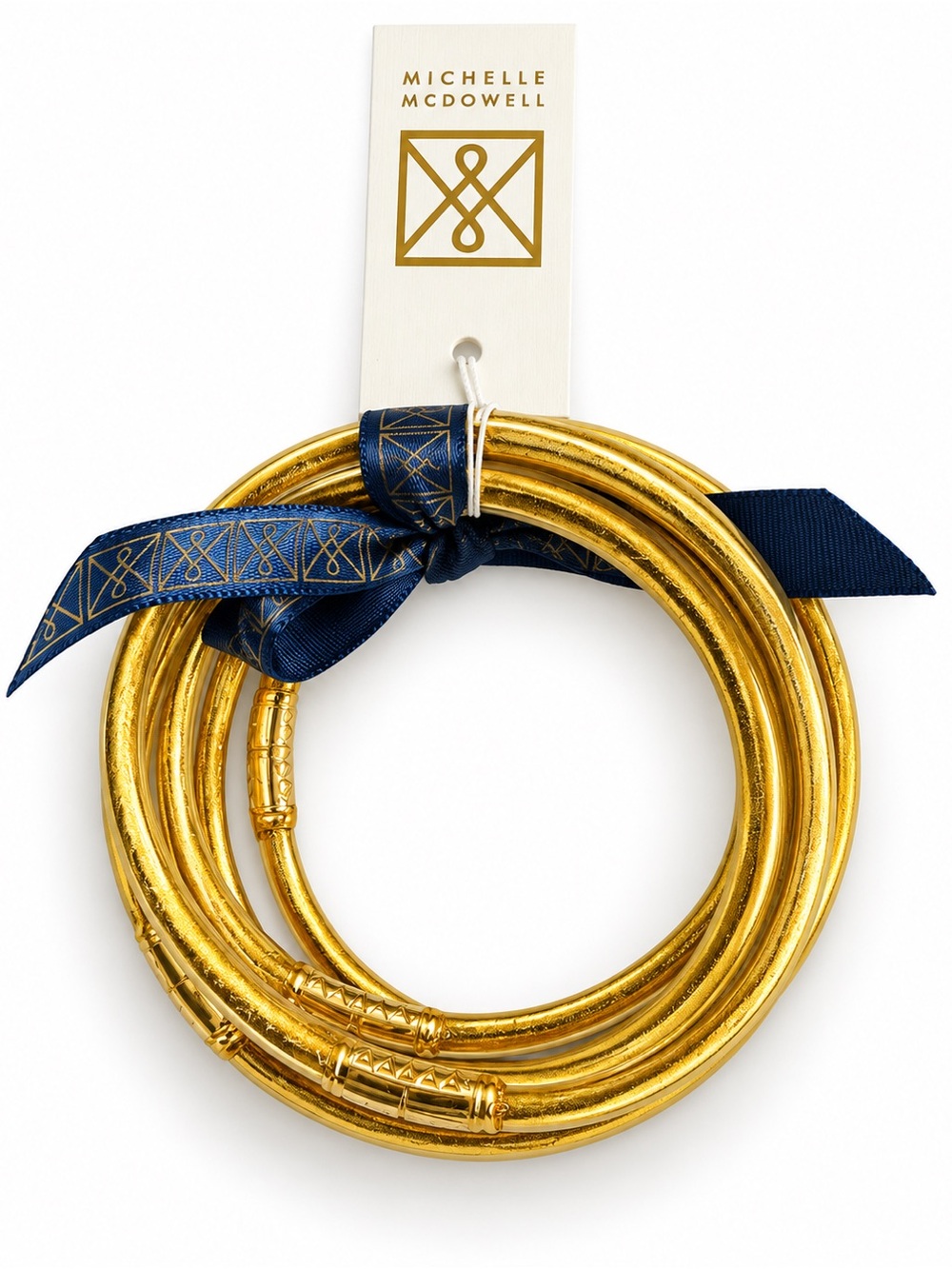 Gold Metallic Plastic Stackable Metallic Bracelet Set